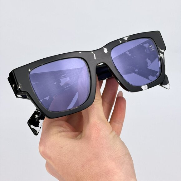 Prada PRA06S 15O50B BRAND NEW Sunglasses Tortoise Black Violet Square Unisex - Picture 6 of 14